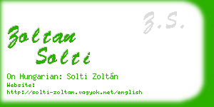 zoltan solti business card