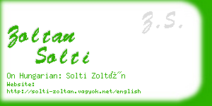 zoltan solti business card